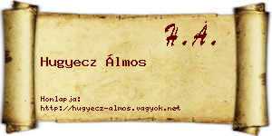 Hugyecz Álmos névjegykártya